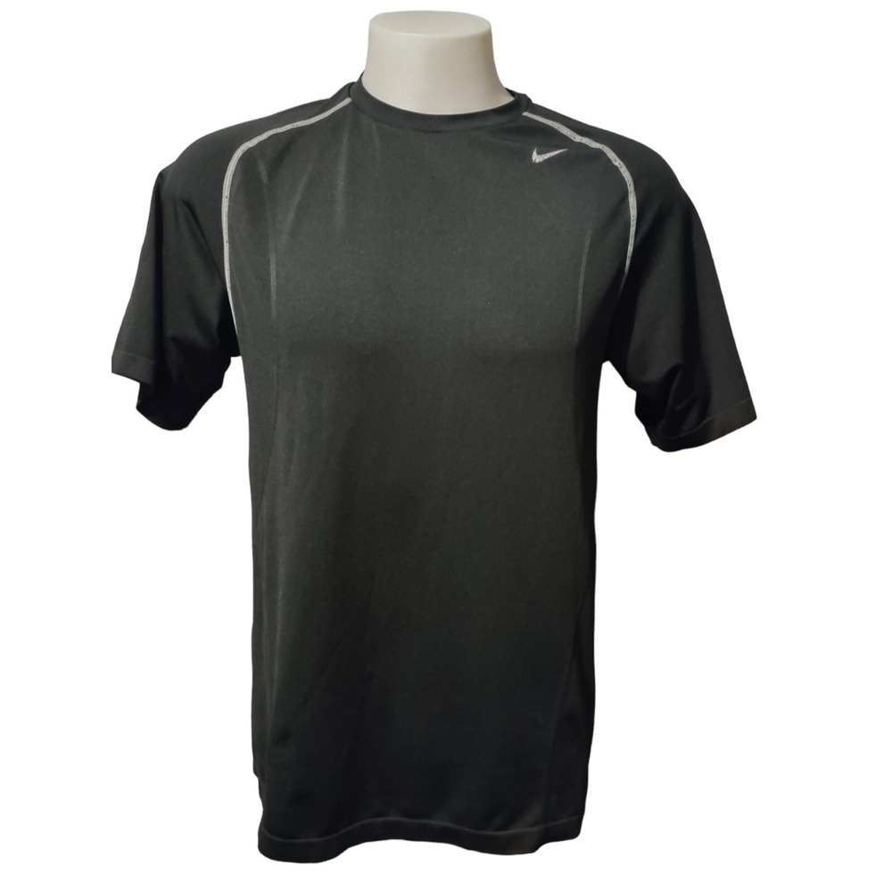 Nike Pro Shirt Men's Large Athleisure Gym Training Black Short Sleeve Norm Core
